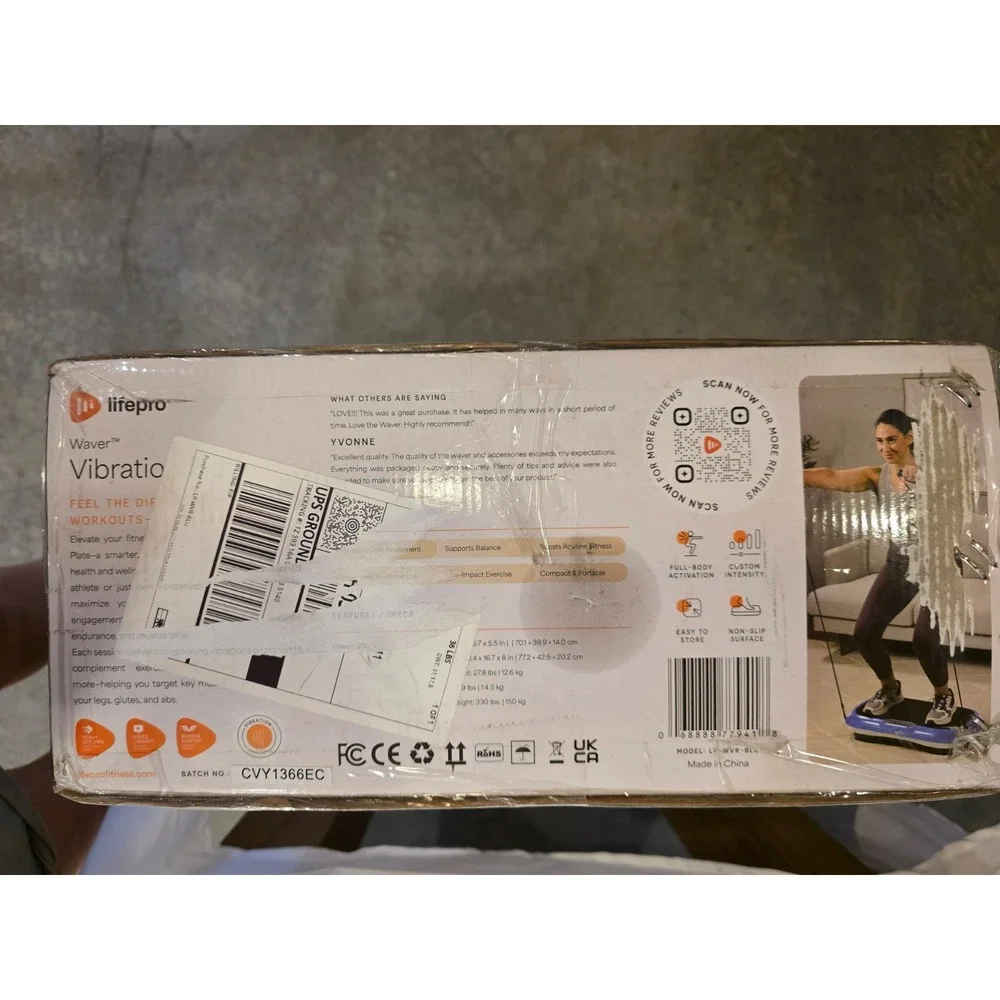 Lifepro Waver Vibration Plate Exercise Machine Full Body Workout Lymphatic -Blue